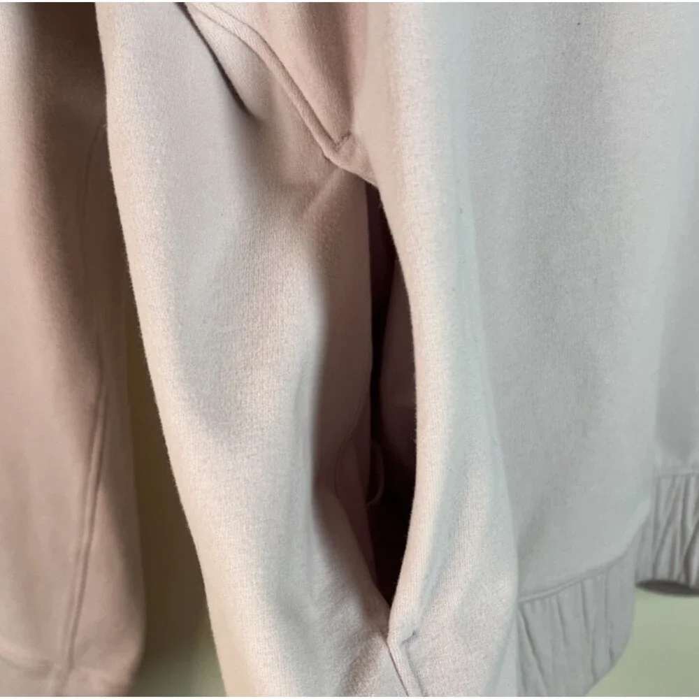 Lululemon Stress Less Women's Pullover Funnel Neck Size 10 Porcelain Pink